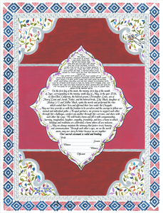 Navajo Ketubah was inspired by the Navajo pattern designs